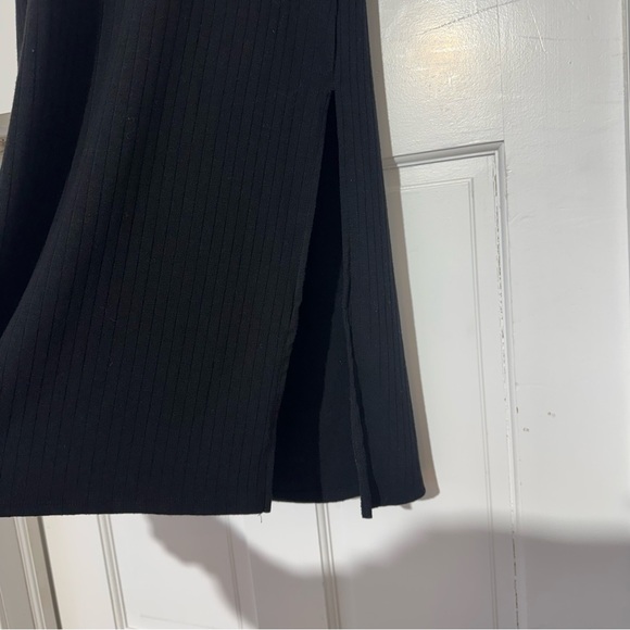 Wild Fable Black Ribbed Long Sleeve Maxi Dress Open Back XL - Picture 4 of 5